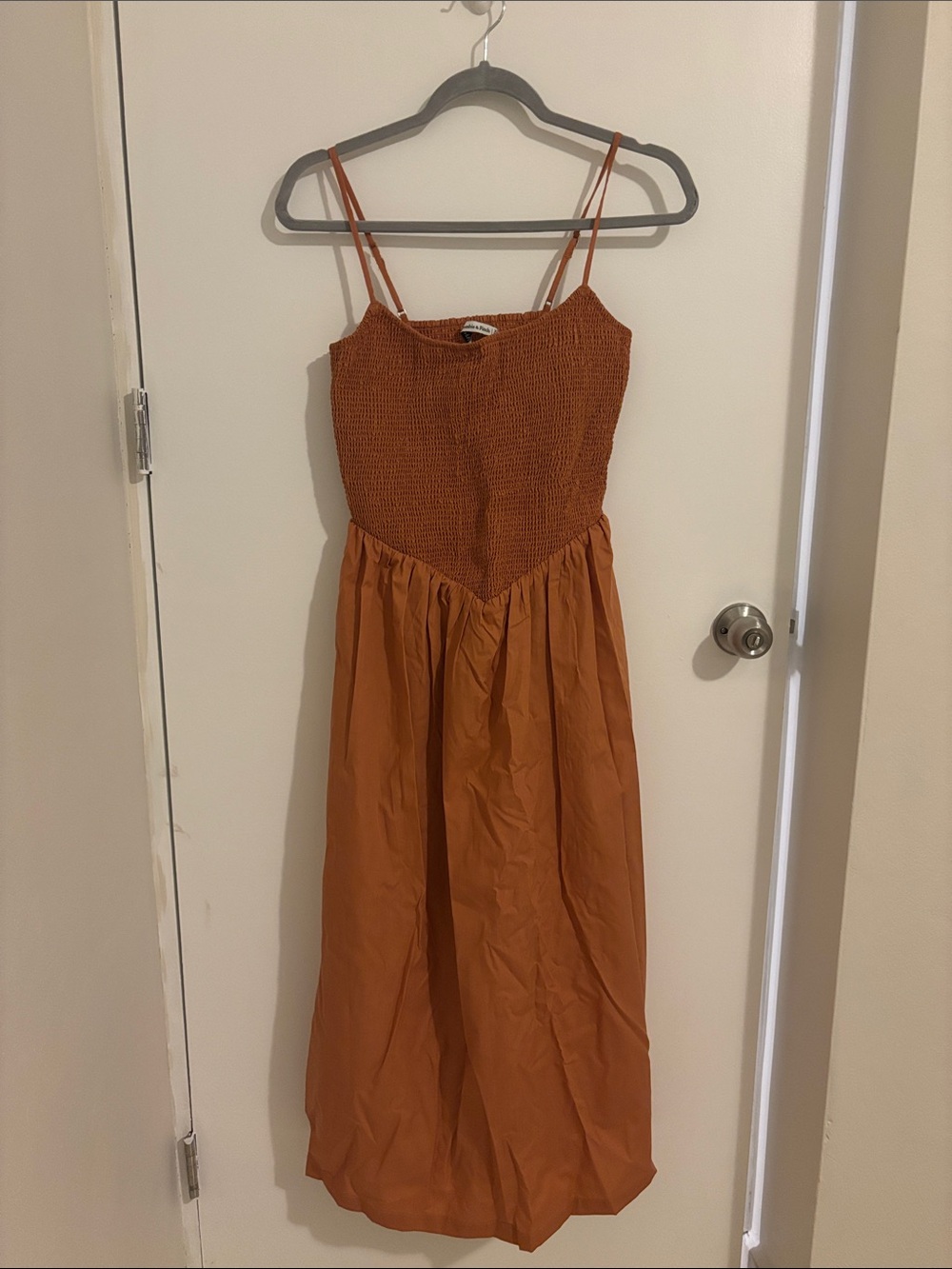 Abercrombie & Fitch Burnt Orange Smocked Maxi Dress - Picture 5 of 5